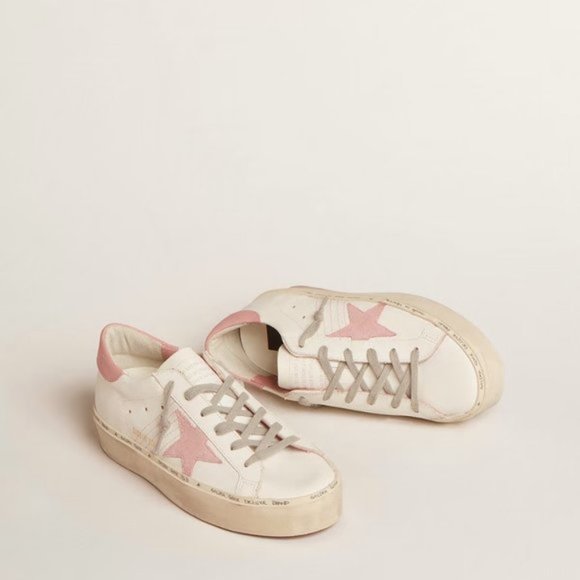 Golden Goose Shoes - Hi Star with suede star and old rose leather heel tab